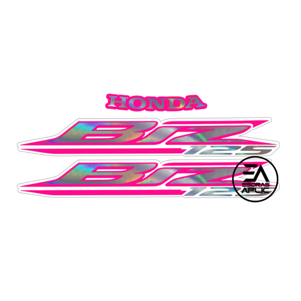 kit adesivos faixas holografico biz 125 personalizado