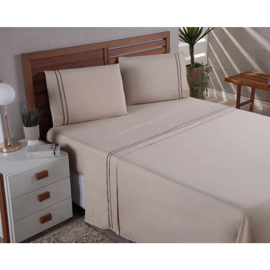 jogo de lençol  cama box 02 ou 03 peças percal 300 fios jogo de cama Imperial