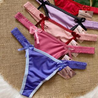 Kit 10 Calcinha Pala Tanga Feminina Fio Dental Langerie Kit 5 Tanguinha Forro Algodão em Oferta na Shopee