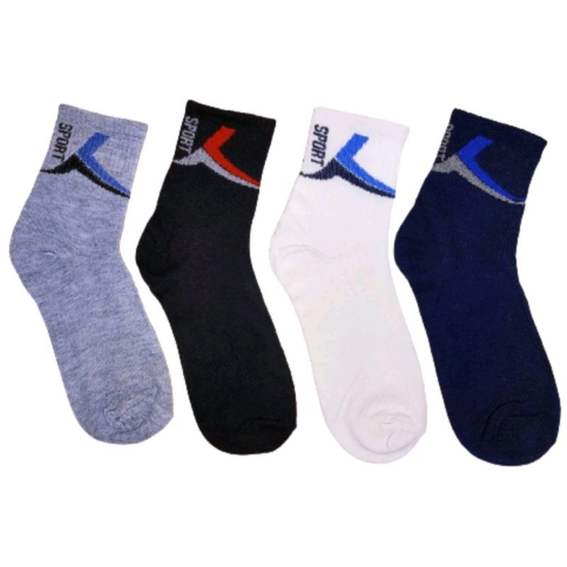 6/12 Pares MEIA JUVENIL infantil N30a40 Algodão Cano médio menino criança meias masculina básica  SPORT FINA ed