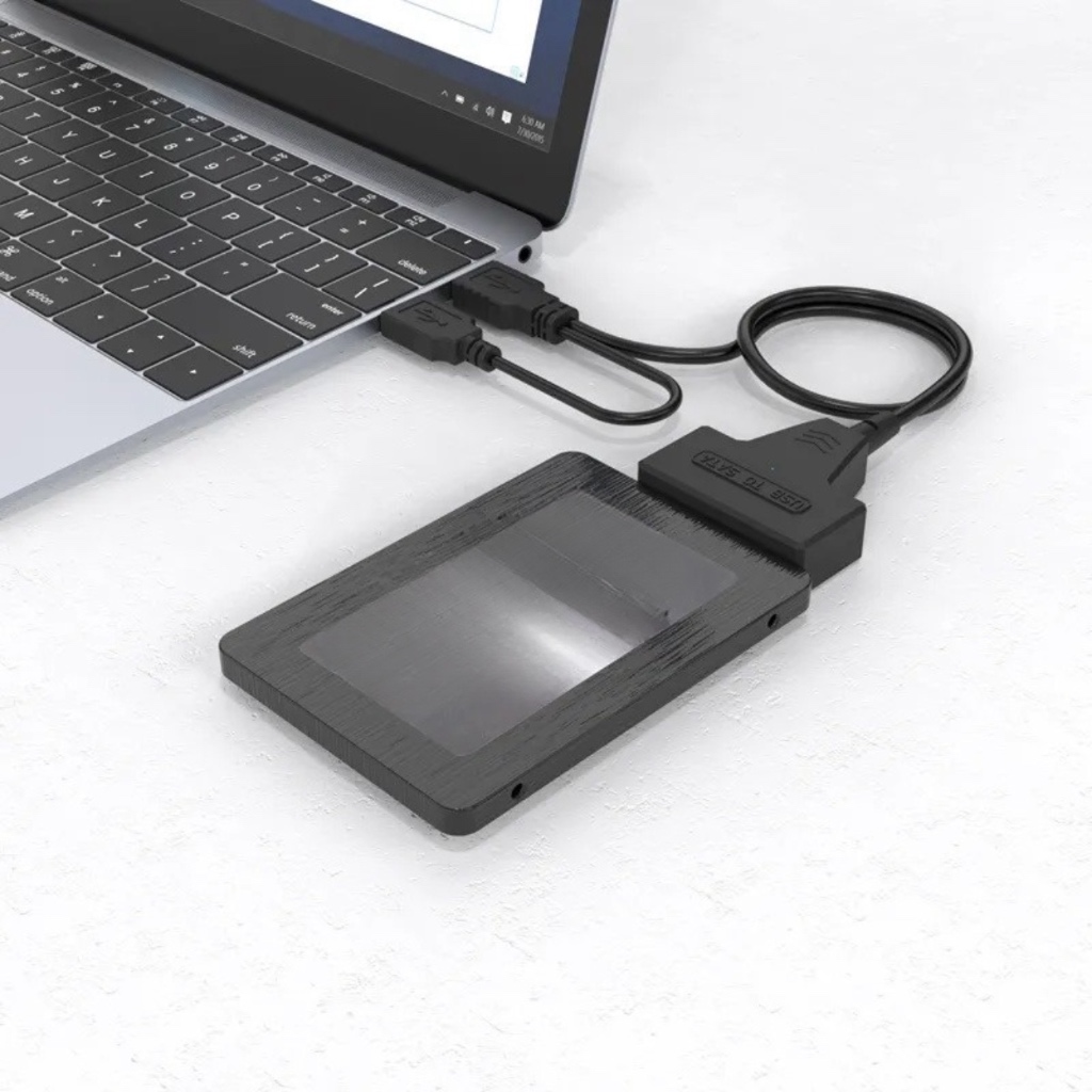 Cabo Conversor Adaptador Usb 3.0 Sata Dual + usb 2,0 12v 2a Hd
