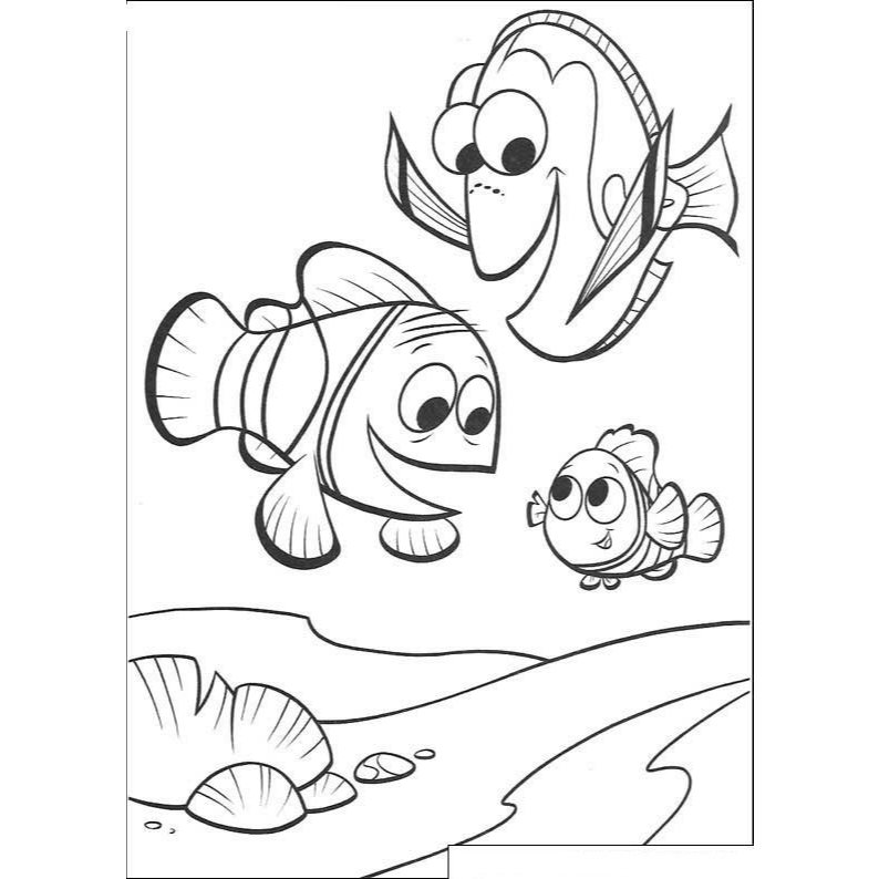 65 Desenhos Para Pintar E Colorir Procurando Nemo - Folha A4 ! 1 Por Folha!