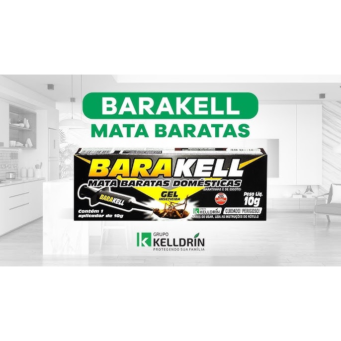 Baraticida Gel Para Baratas BARAKELL KELLDRIN ORIGINAL - Fácil Aplicação - 1 a 5 Seringa 10g