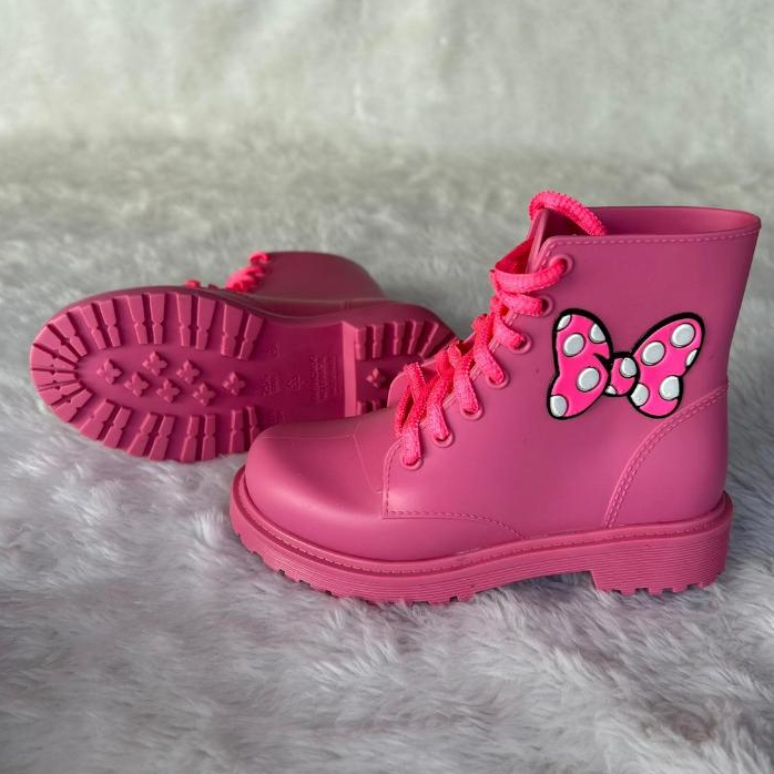 Bota Coturno Infantil Feminino LAÇO Tratorada Galocha Menina 25 ao 32