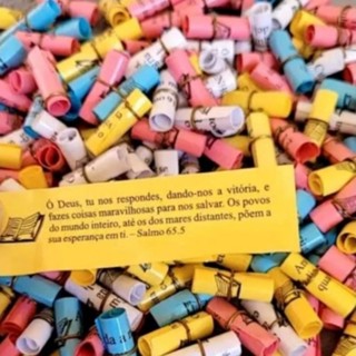 Lembrancinha 200 Versículos Bíblicos Enrolados - Promessas Bíblicas