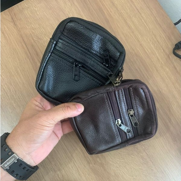 Porta Níquel Masculina Couro Legítimo