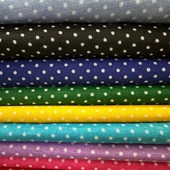 kit 2 Cortes de 1M x 2,20 Largura com Duas Cores Percal Estampado Poa