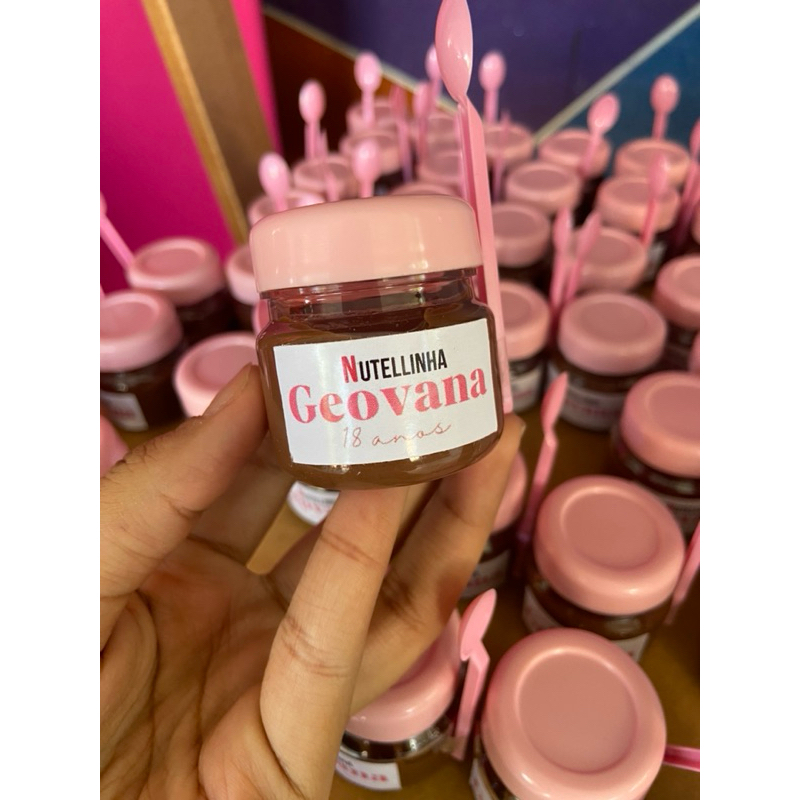 Adesivo para mini potinho de nutella/ qualquer tema em Oferta na Shopee