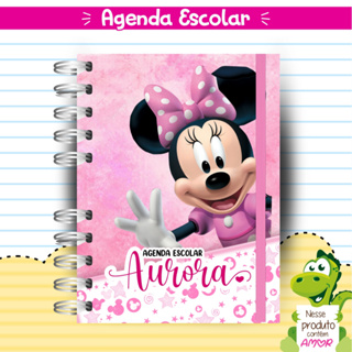 Agenda Escolar personalizada | Minnie em Oferta na Shopee