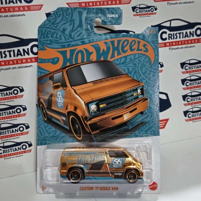 Custom 77 Dodge Van Chase Hot Wheels 56 anos 2024 HVX09