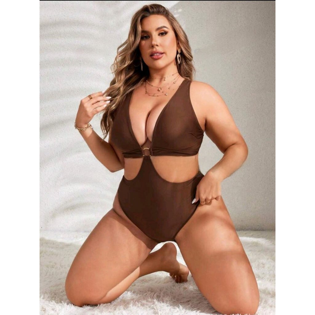 Body Maiô  Engana Mamãe Plus Size  em 3D Extra Grande