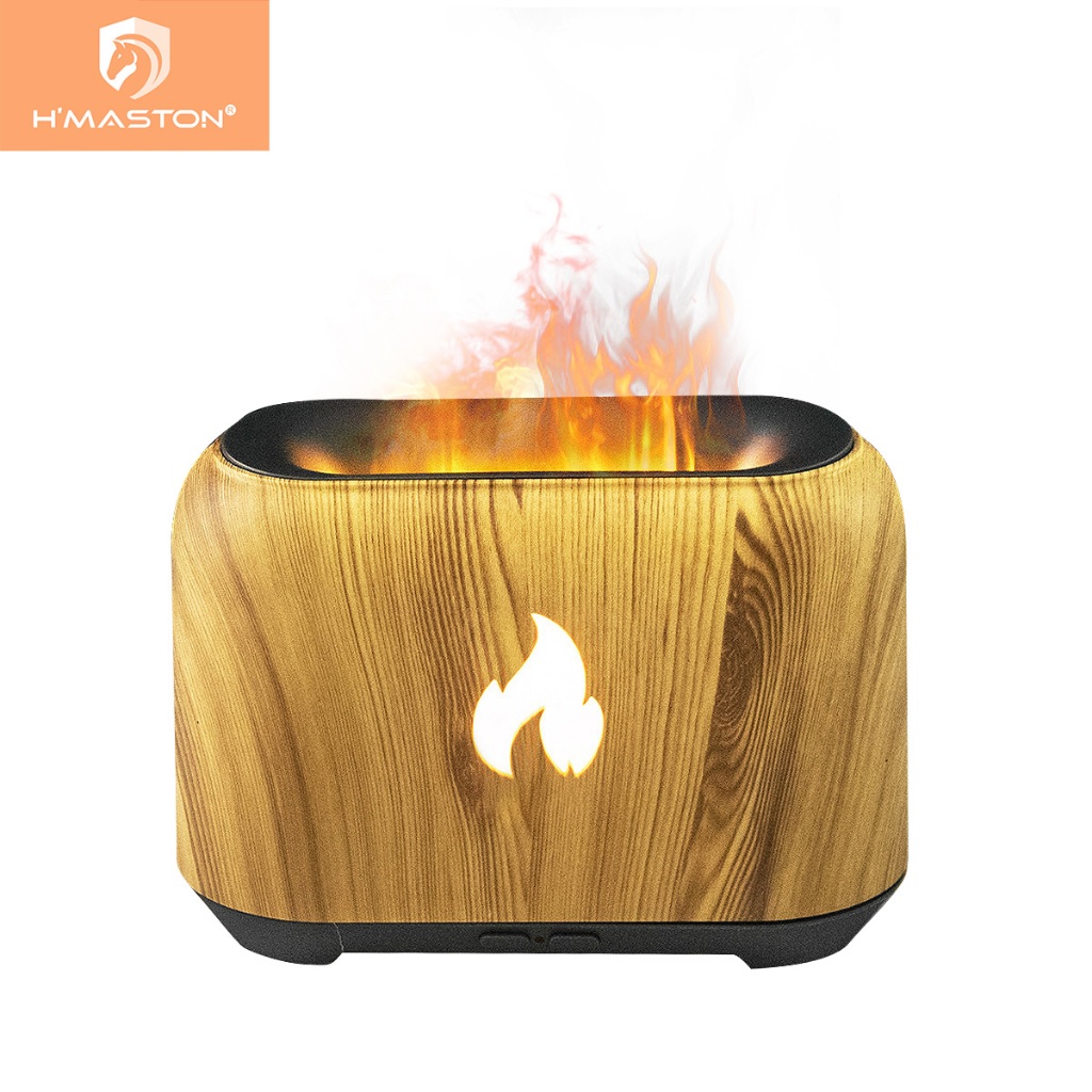 H'Maston JSQ13 Difusor Aromatizador Umidificador Ar Led Fogo Efeito Chamas Lareira em Oferta na Shopee