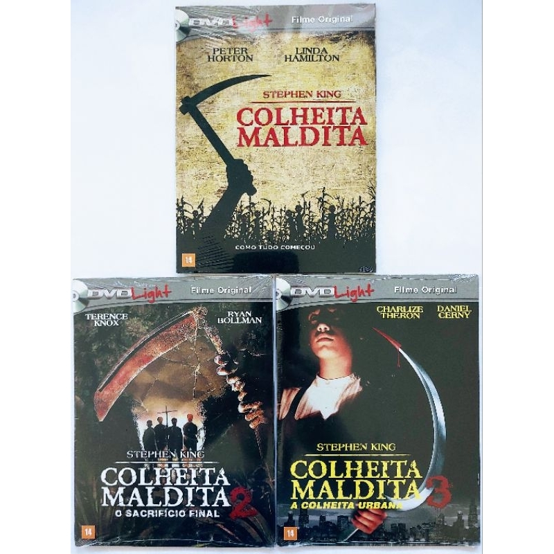 Dvd Colheita Maldita, A Trilogia (RARIDADE) Lacrado e Original. dvd Light. (Terror)