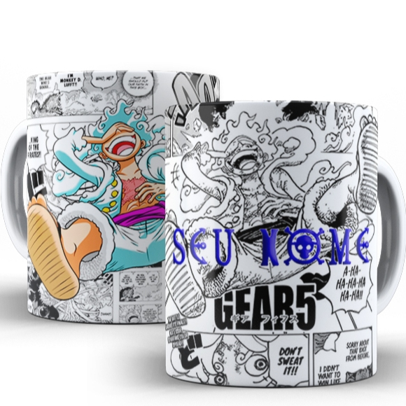 Caneca Xicara Personalizada Anime One Piece Monkey D Luffy Joy Boy Luffy Gear 5 Com Nome em Oferta na Shopee