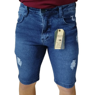 Bermuda Jeans Juvenil com Elastano Premium Zillati Jeans Direto de Fábrica
