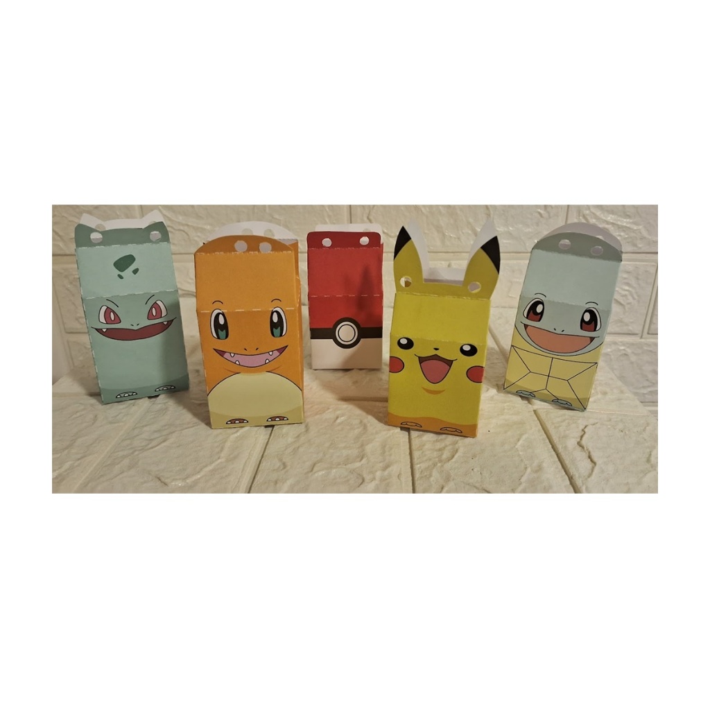 Caixinhas Pokemon 20 unidades lembrancinha pokemon aniversário personalizado  pokemon festa pikachu IMPRESSÃO NA FOLHA