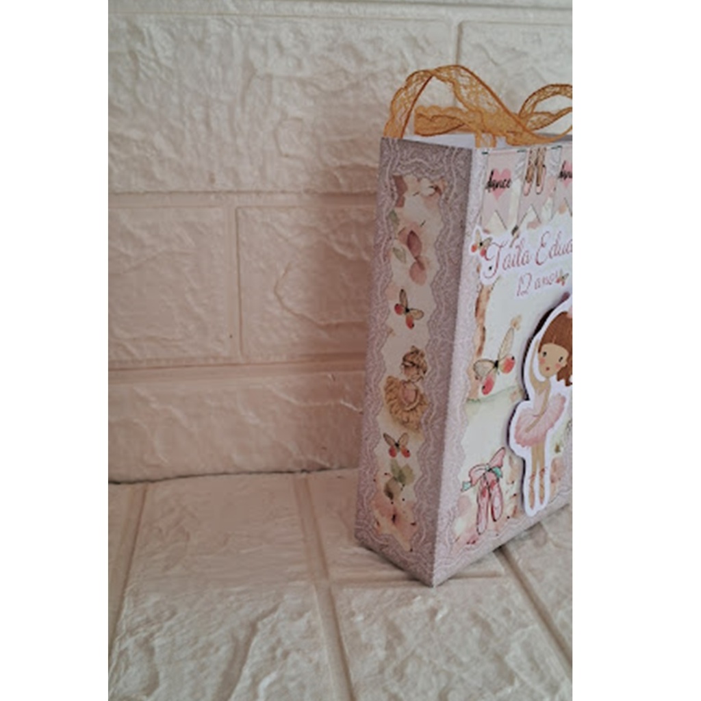Sacolinha Surpresa Bailarina lembrancinha aniversário bailarina personalizados tema Bailarina sacolinha caixinhas