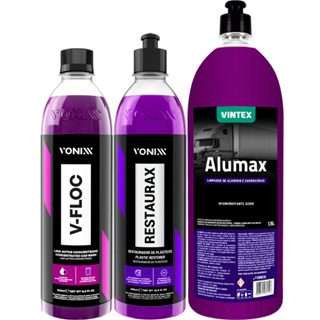 Shampoo Automotivo V-Floc Alumax Limpa Aluminio Restaurax Renovador de Plástico Vonixx em Oferta na Shopee