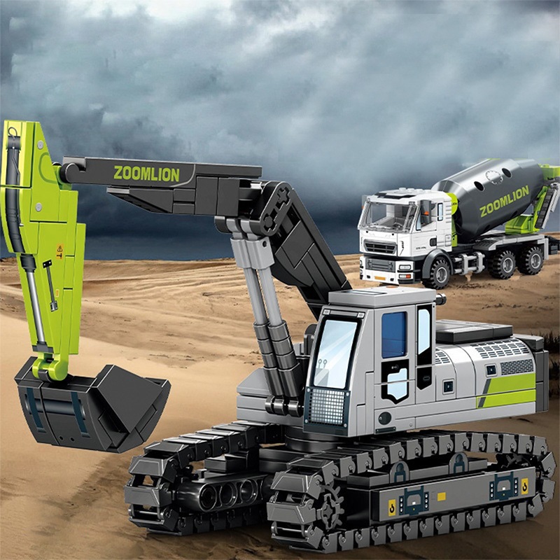 Blocos De Construção Série Toy Engineering Bulldozer De Mistura De Transporte De Guindastes Compatível Com Os Lego em Oferta na Shopee
