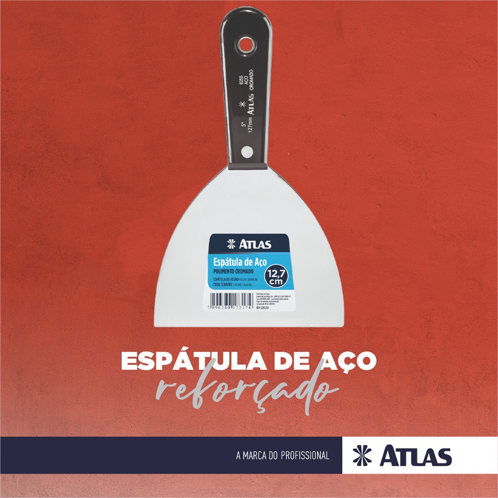 Espátula de aço polimento cromado 12,5cm - Atlas · foto 2