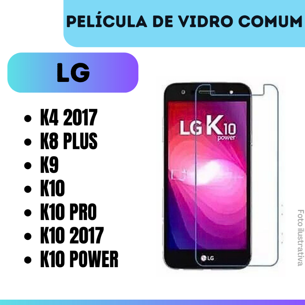 Película de Vidro Comum Para LG K4 2017 / K8 Plus / K9 / K10 / K10 Pro / K10 2017 / K10 Power