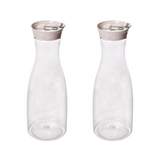 Kit 2 Garrafas De Água Geladeira Com Tampa Organização Hotel Pousada Suco Leite Água 1,8L ...