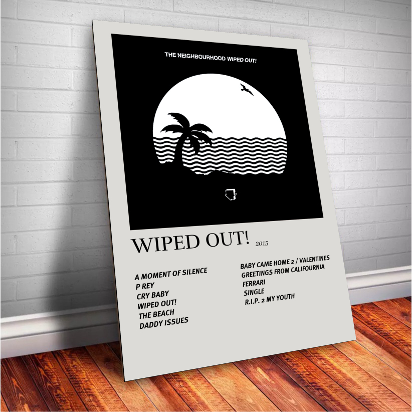 Quadro Decorativo Placas The Neighbourhood Quadro Discografia Album em MDF 30x20cm Full HD