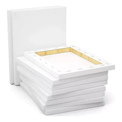Tela Para Pintura 10x15cm Algodão - Kit 6 Unidades | Óleo, Acrílica e Aquarela