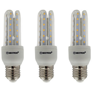 KIT 3 Lâmpadas LED Compacta 7W 3000K Luz Amarela Branca Quente Bivolt 110/220V 3U E27 NEOTRON 630 Lúmens - Decorativa Cozinha Casa Residencial Soquete Padrão Luminária Compacta Espiga Milho Formato U em Oferta na Shopee