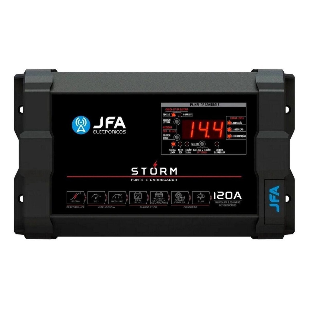 Fonte Automotiva 120a Amperes Jfa Carregador Cor Preto - Spare Parts and Accessories for Vehicles