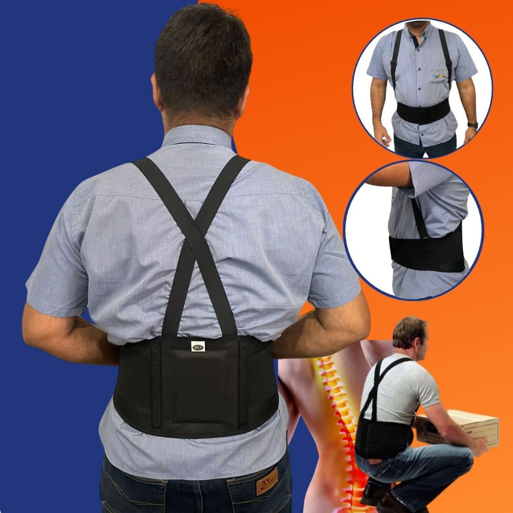 Cinto Ergonômico Lombar Abdominal Modelo Reta Correção Postural EPI