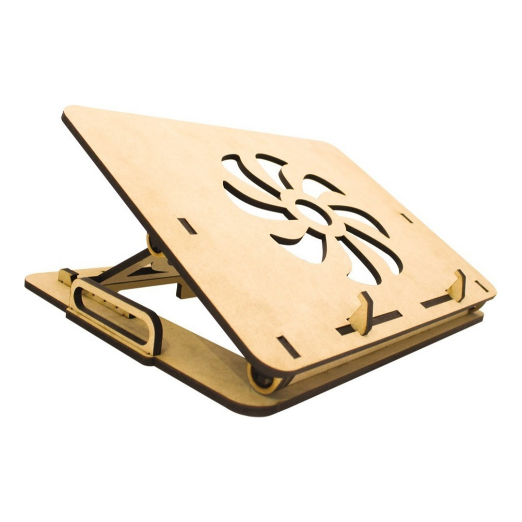 Apoio Base Notebook Base Laptop Mdf Dobrável Com Regulagem