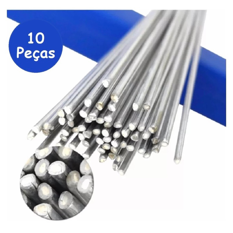 10 Peças Vareta Solda Mágica Alumínio com fluxo interno Baixa Temperatura Barra Ferramentas, etc em Oferta na Shopee