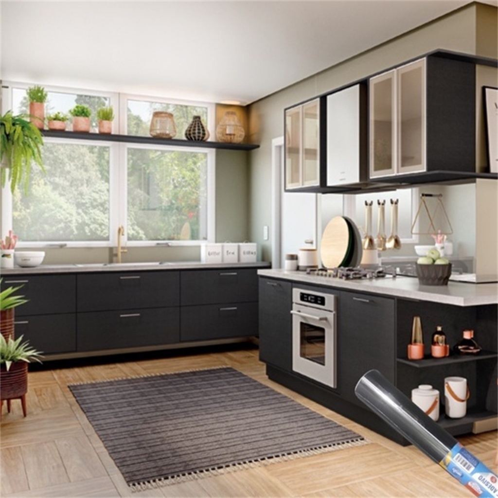 Papel Contact Adesivo 5 Metros Preto Fosco Lavável Promoção