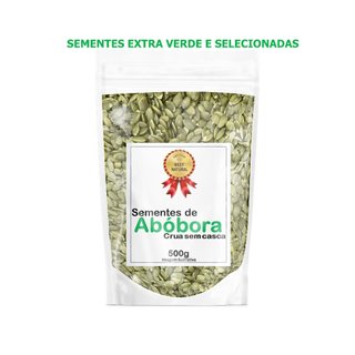 Semente de Abóbora sem casca crua 500g - SELECIONADAS