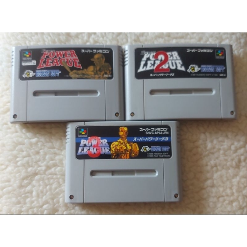 Trilogia Cartuchos Jogos Super Power League ( 1, 2 e 3 )  Originais Super Famicom Super Nintendo