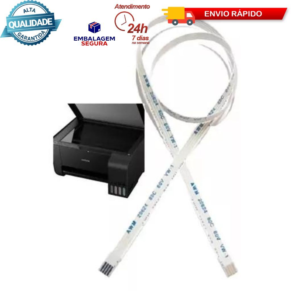 1 Cabo Flat 4 Vias X 40cm Sensor Encoder Epson L3210 L3250