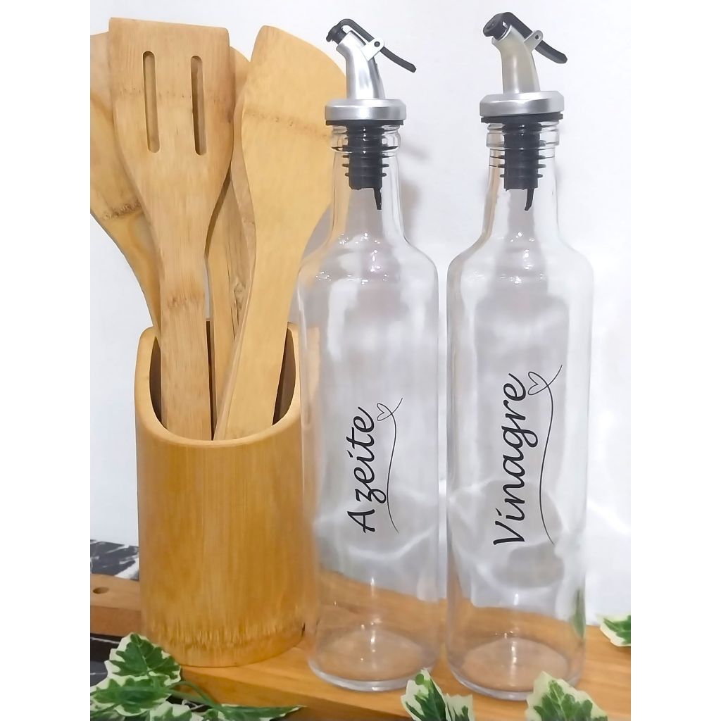 Galheteiro 525ml, Azeite e Vinagre com bico dosador plástico em Oferta na Shopee