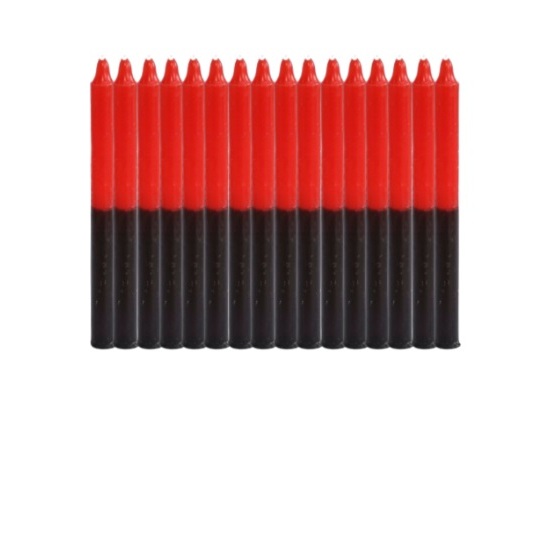 Vela Palito VERMELHA e PRETA  / 1 Kg / 33 Velas - 18 Cm X  1,6 - +/- 6hs Queima - Velas Encandeia em Oferta na Shopee