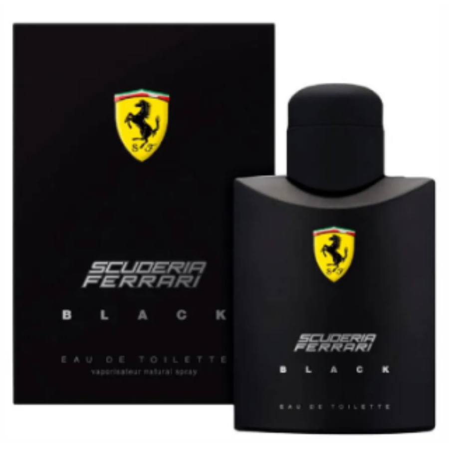 PERFUME MASCULINO - FERRARI BLACK - EAU DE TOILETTE - SPRAY - 125ML - SCUDERIA FERRARI - ORIGINAL