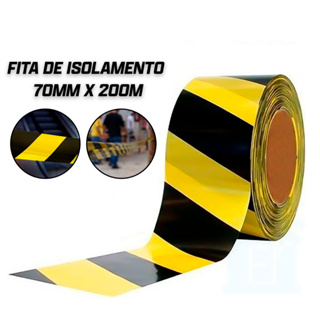 Fita Zebrada Sinalização Isolamento 200 Mts em Oferta na Shopee