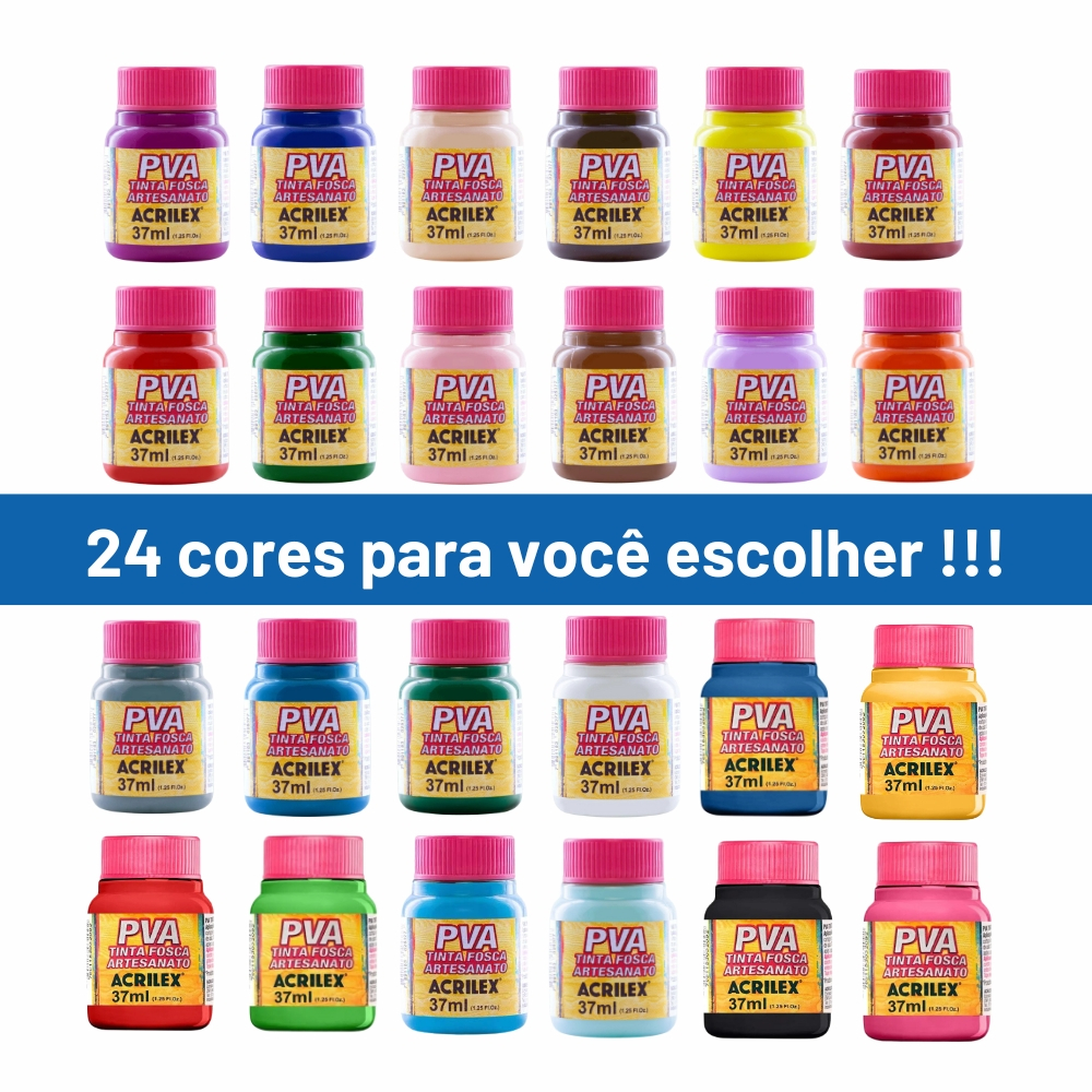 Tinta PVA Artesanato Fosca 37ml Acrilex em Oferta na Shopee