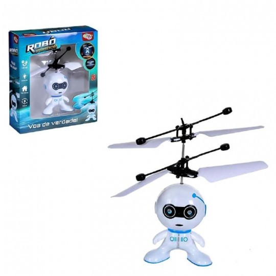 Brinquedo Mini Drone Infantil Robô Helicóptero com LED, Som, infravermelho recarregável