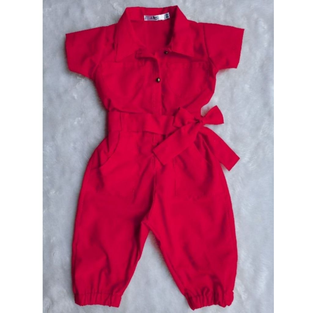 Macaquinho Macacão Infantil Menina Vermelho Rosa Claro | Roupinha Estilosa para Festa Blogueirinha em Oferta na Shopee