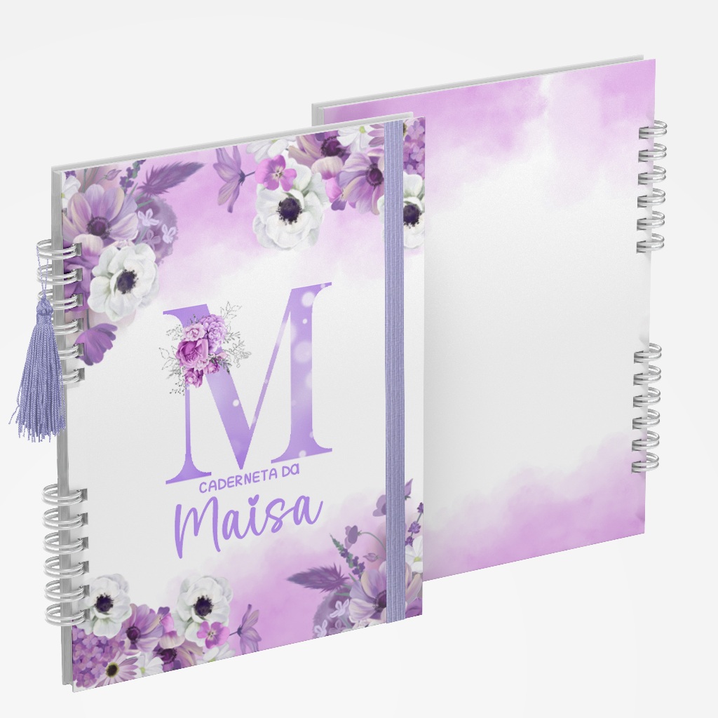Caderneta de Saúde/Vacina - Menina - Capa Dura - Personalizada - Alfabeto 2