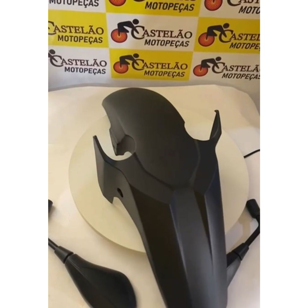 Par retrovisor modelo BMW + Paralama dianteiro inferior honda Bros 125-150-160