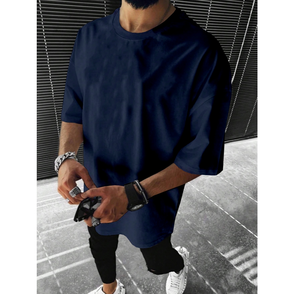 Camiseta Oversized Unissex Streetwear Lisa Estilosa Life Style Casual Blusa Masculina Despojada Sem