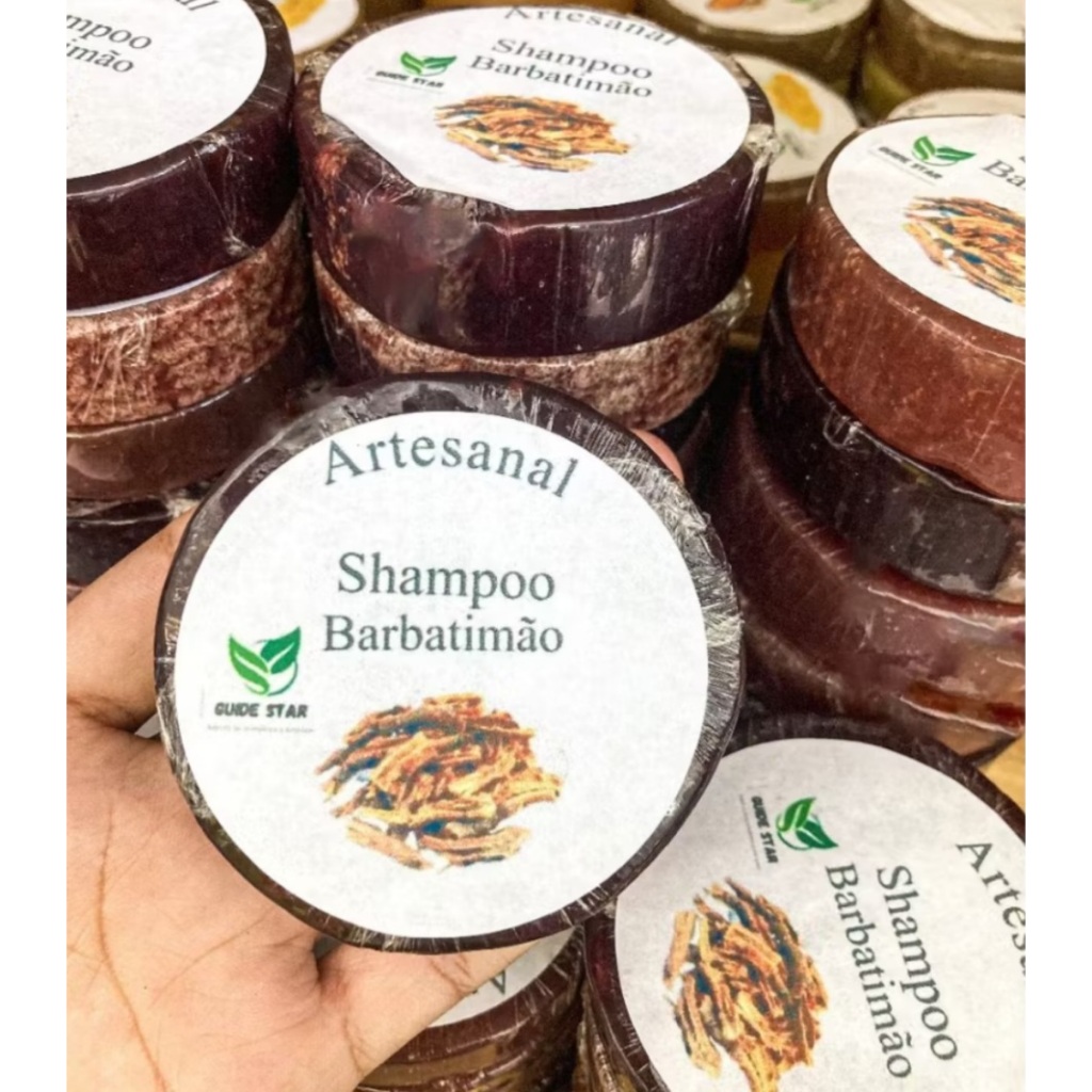 Shampoo de Barbatimão, Anti-caspa, Seborreia, Fortalecedor, com Calêndula e Aveia - Artesanal Fitoterápico.Barra Natural em Oferta na Shopee