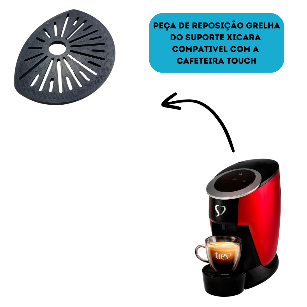 Peça Reposição Grelha do Suporte Xicara Cafeteira touch em Oferta na Shopee
