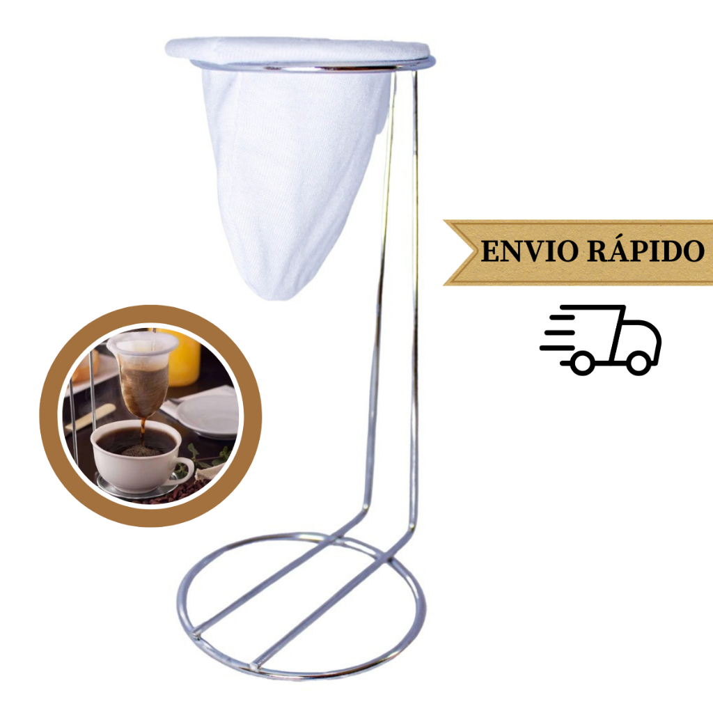 Mini Coador De Café Com Suporte Veladorzinho Coador De Pano